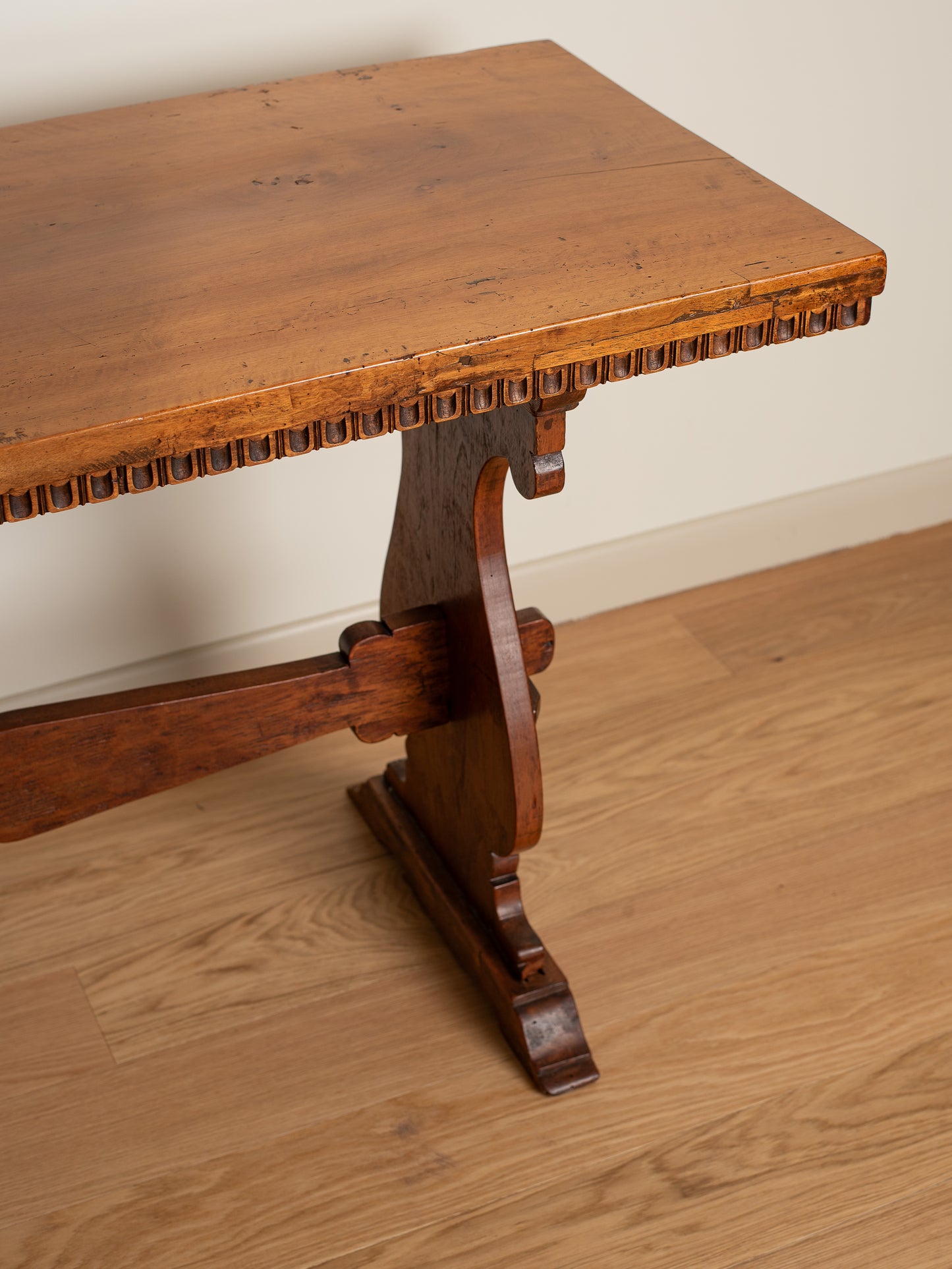 Vintage Trestle Wood Console