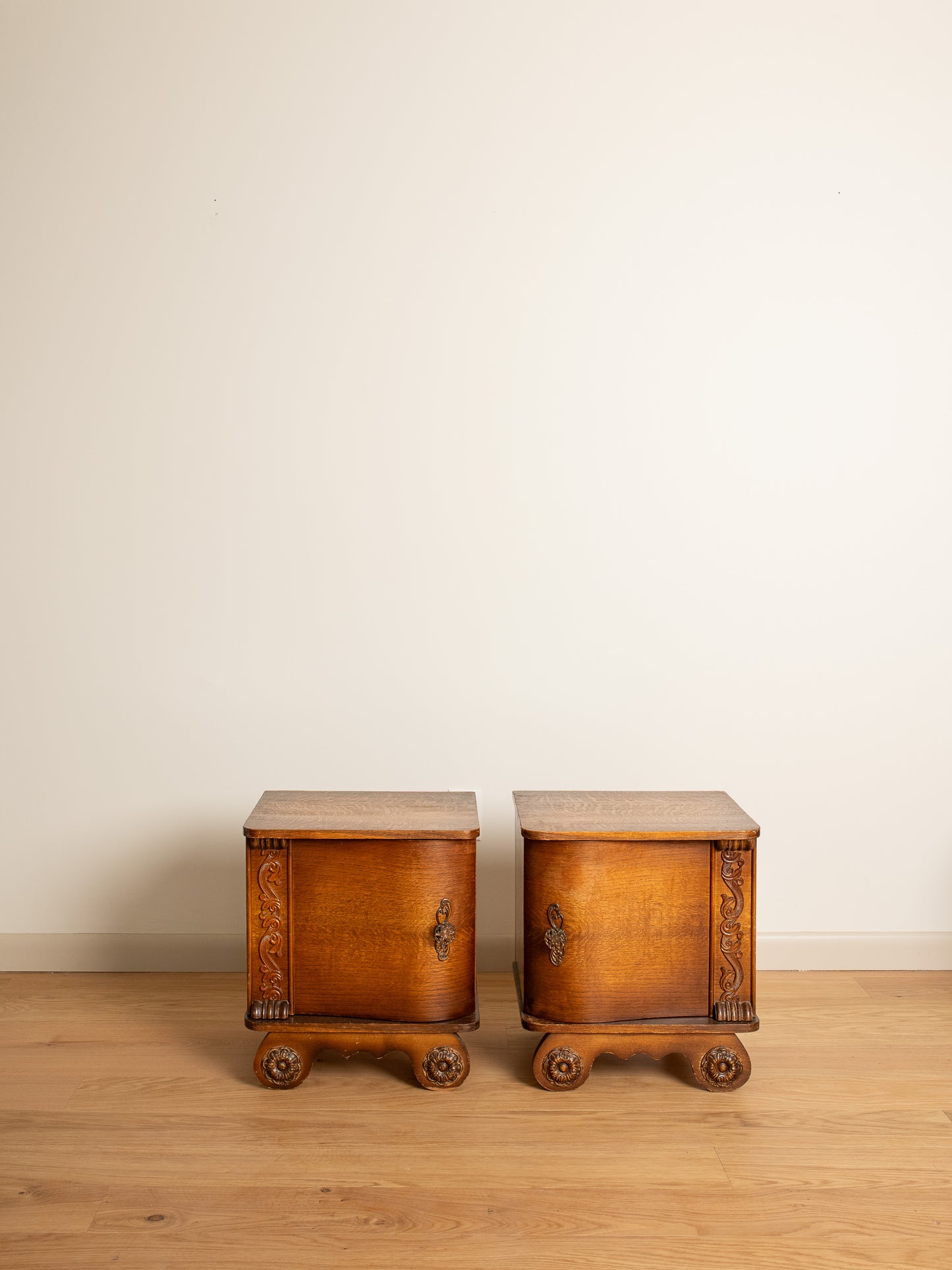 Pair of Art Deco Nightstands or End Tables