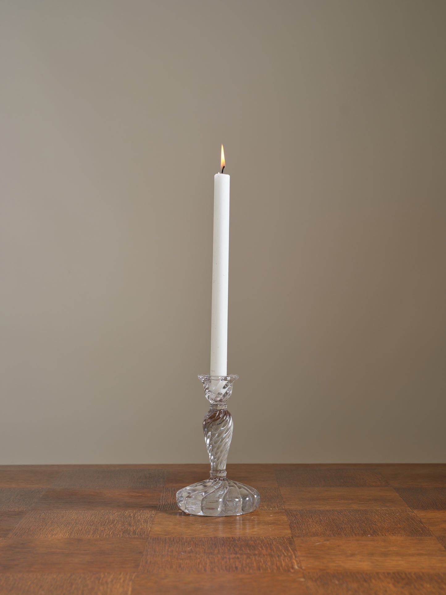 Vintage Twist Glass Candlestick