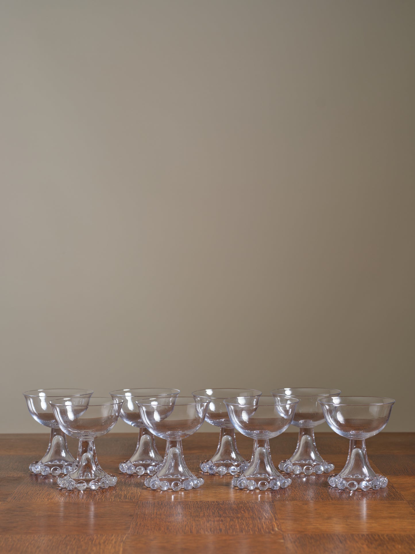 Vintage Bubble Glasses Set of 8
