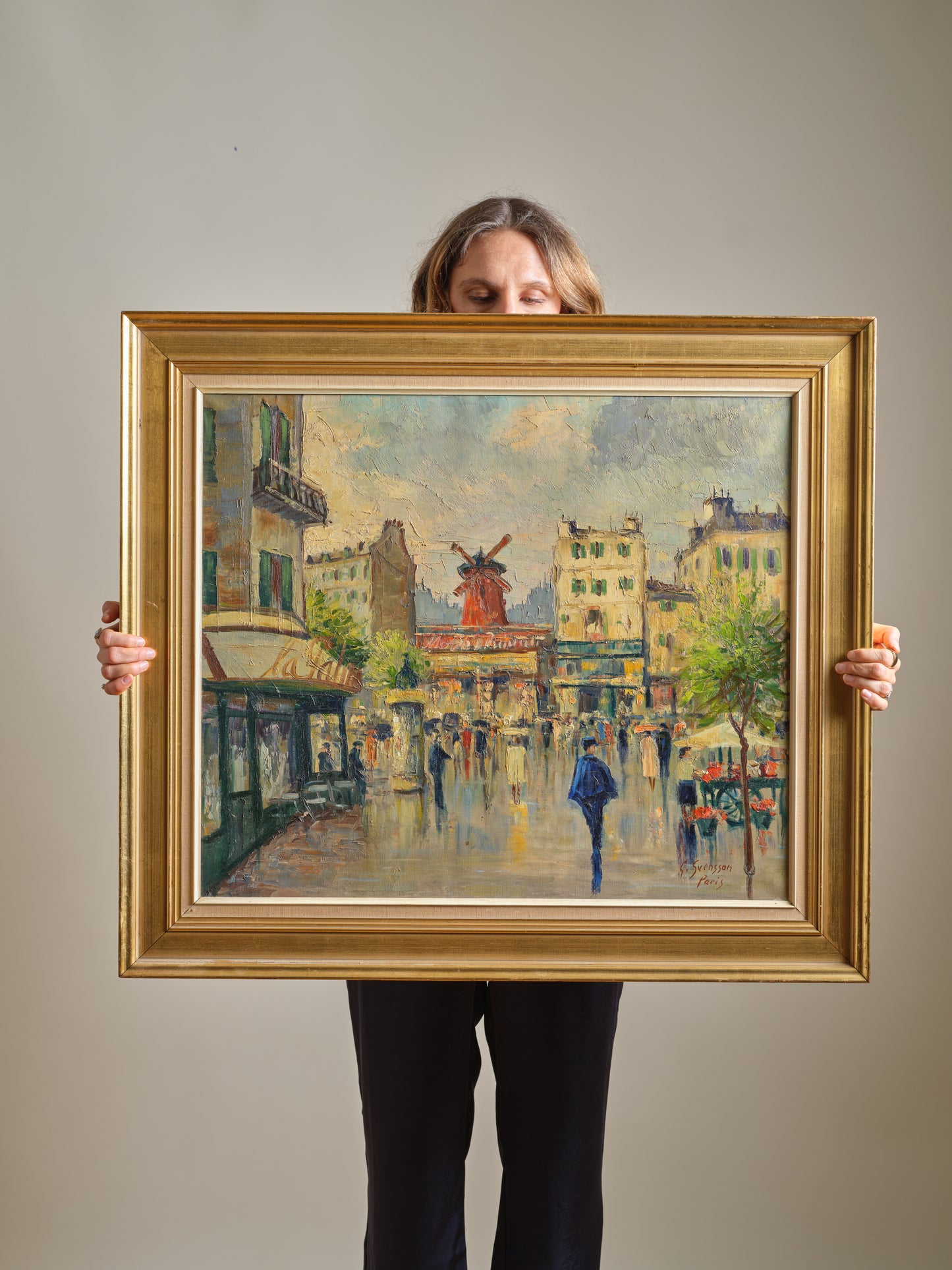 Gustaf Svensson, Swedish (1893-1957) Parisian Street Scene