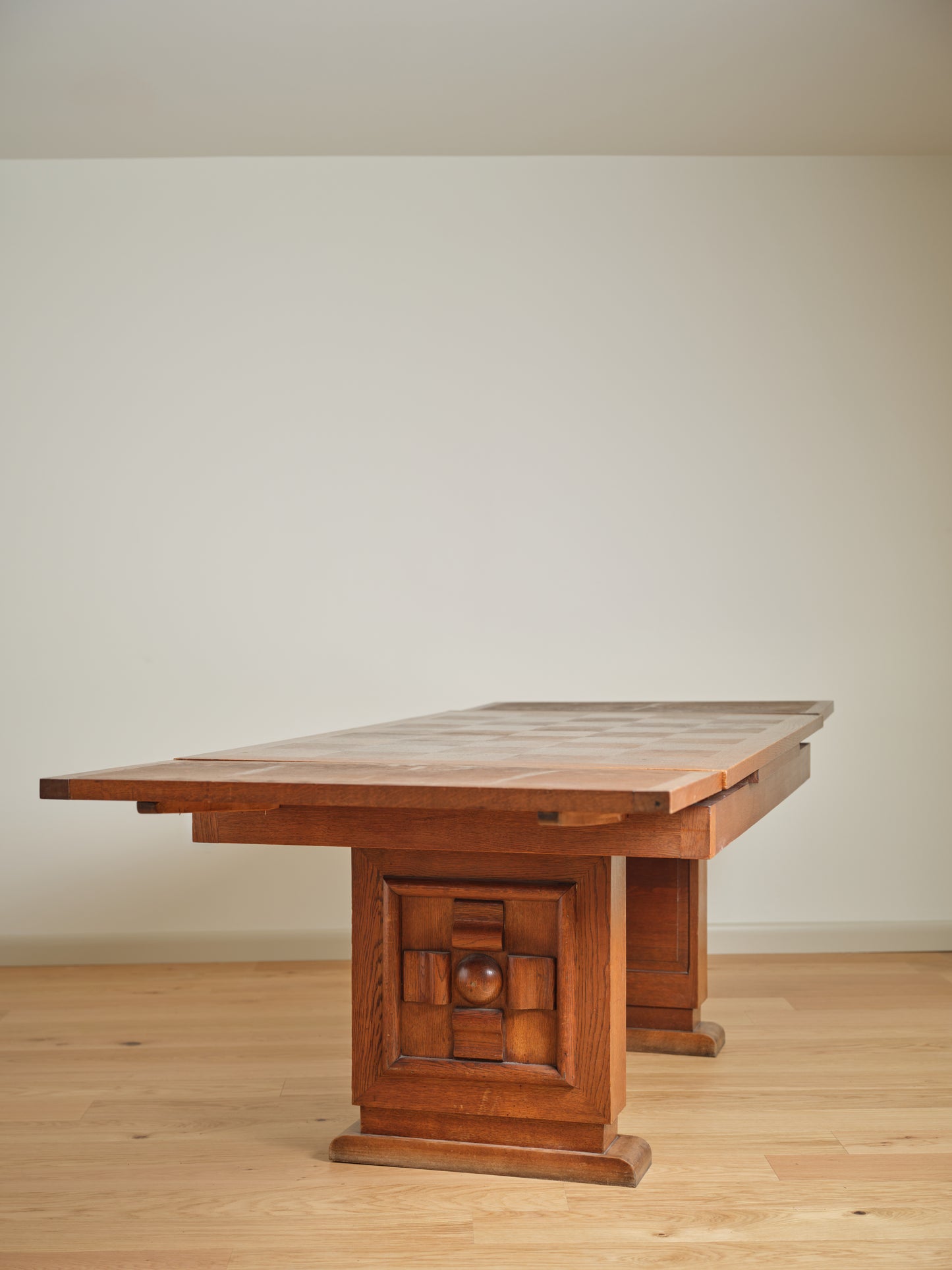 French Oak Dining Table Manner of Dudouyt c.1940