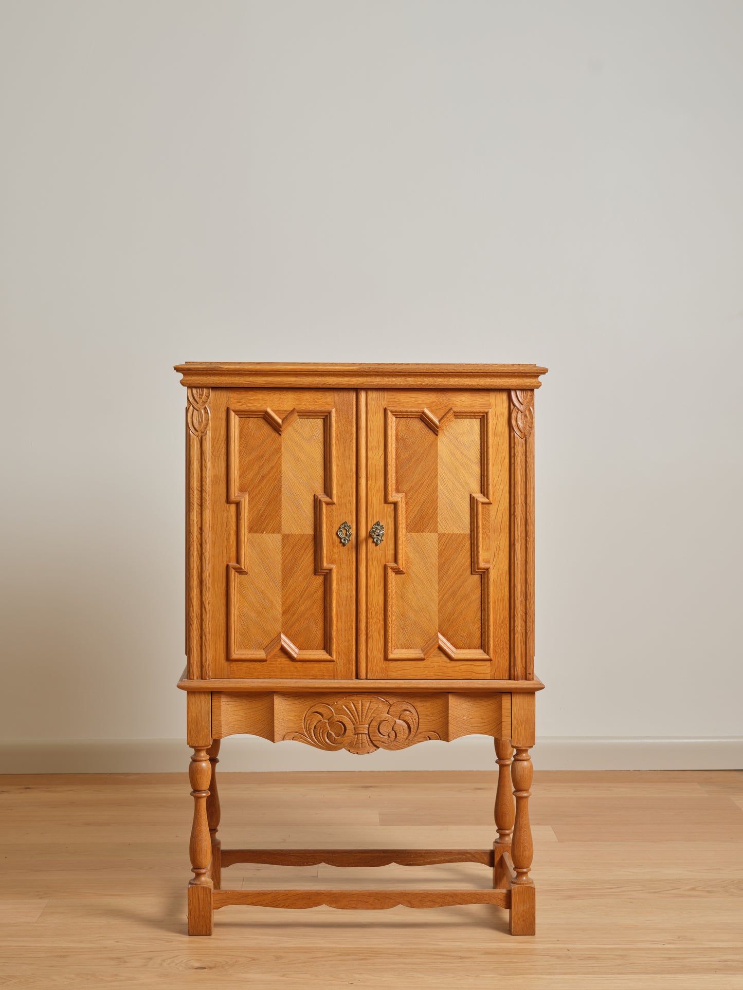 HENNING KJAERNULF DANISH OAK BAR CABINET
