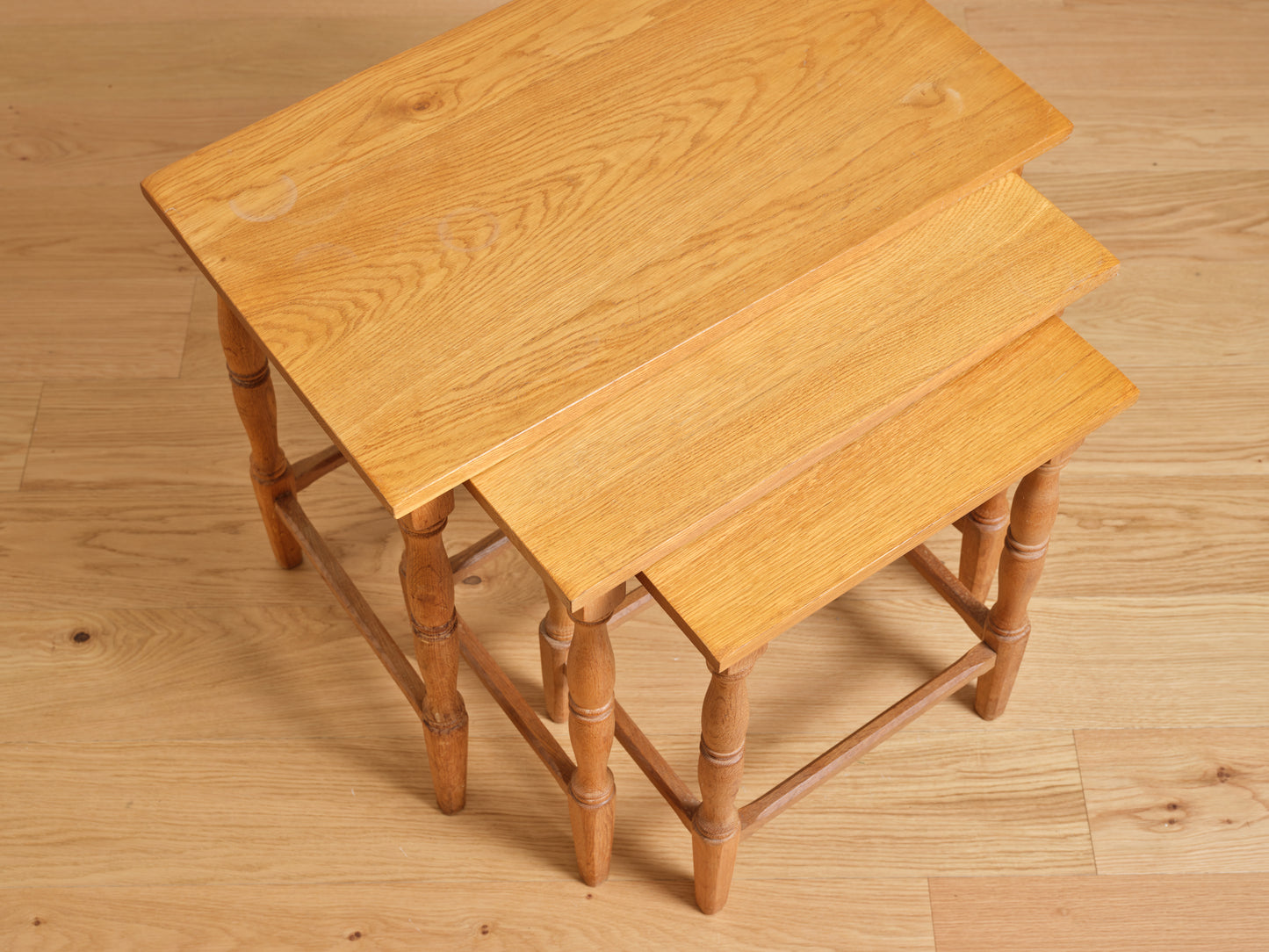 (3) MANNER OF KJAERNULF OAK NESTING TABLES