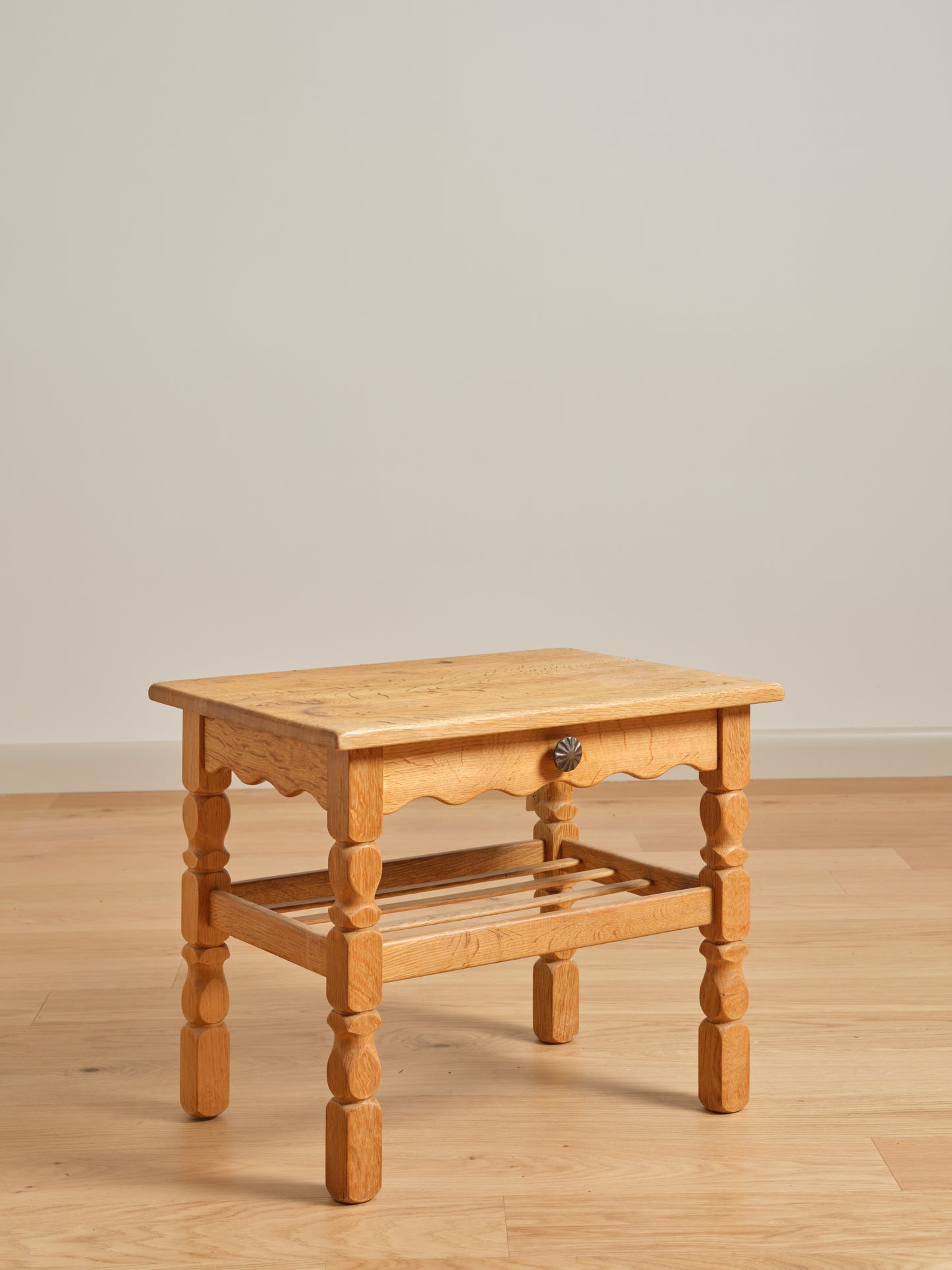 MANNER OF HENNING KJAERNULF OAK SIDE TABLE