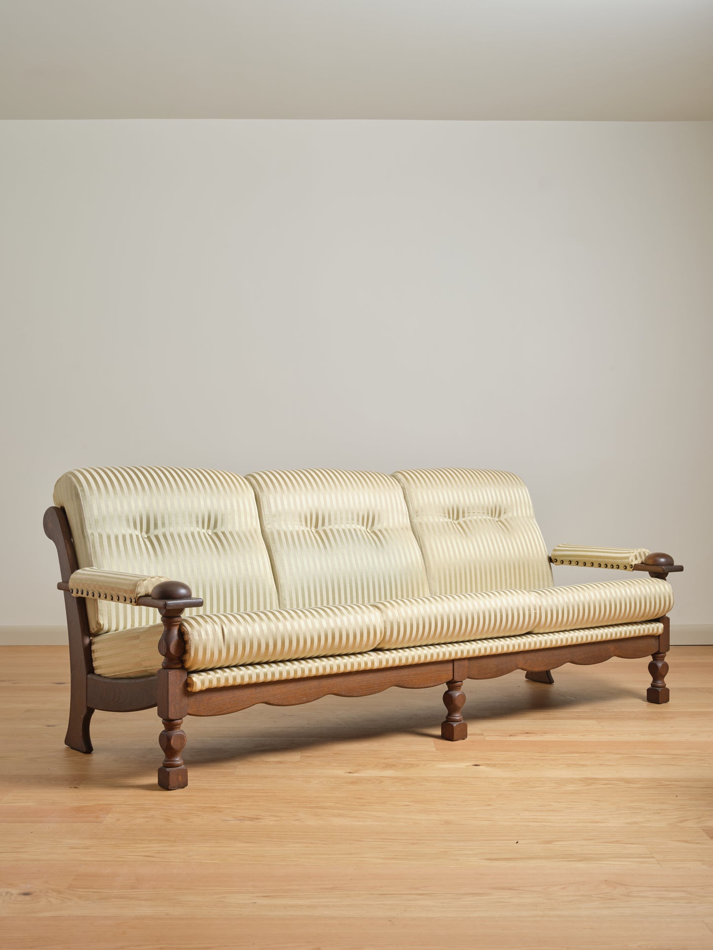 HENNING KJAERNULF DANISH OAK THREE-SEAT SOFA