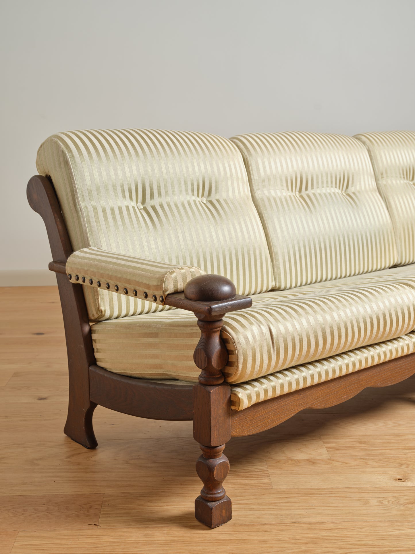 HENNING KJAERNULF DANISH OAK THREE-SEAT SOFA