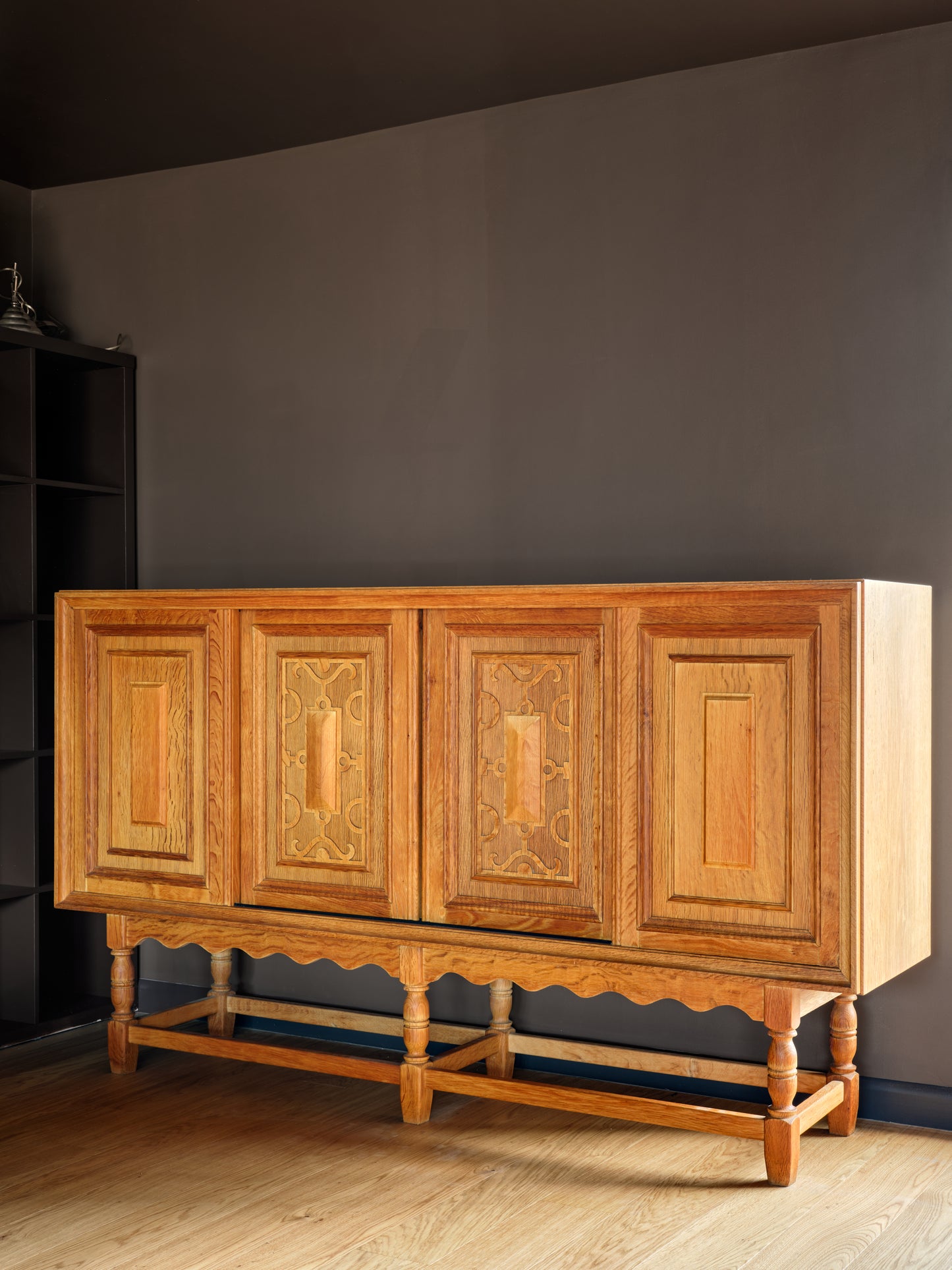 ATTR. HENNING KJAERNULF OAK HIGHBOARD CABINET