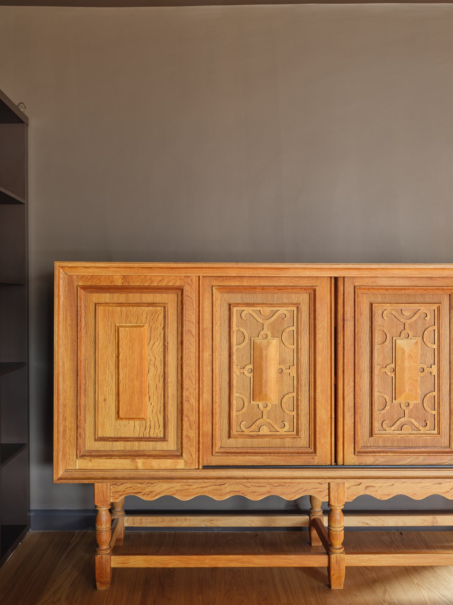 ATTR. HENNING KJAERNULF OAK HIGHBOARD CABINET