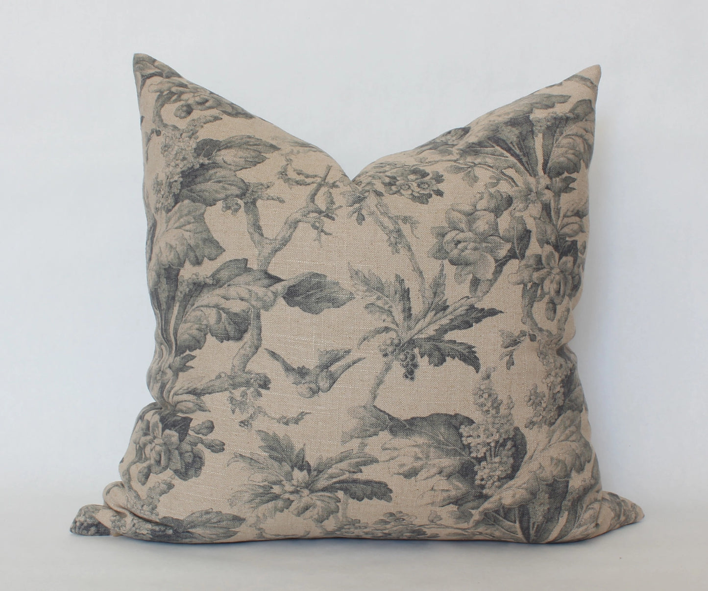 Creek Tan Floral Pillow Cover 20 x 20