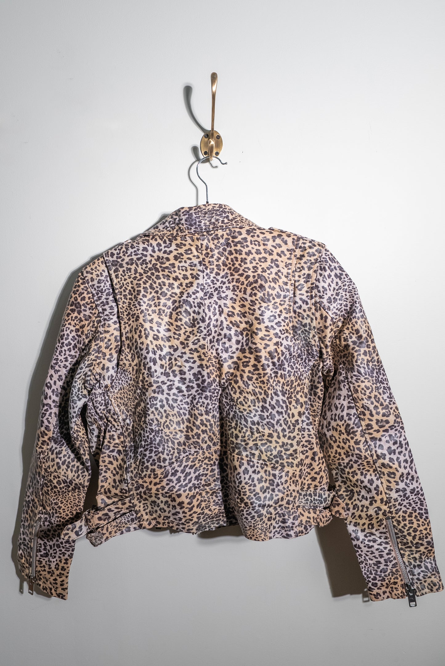 Walter Baker Leather Animal Print Biker Jacket NWT