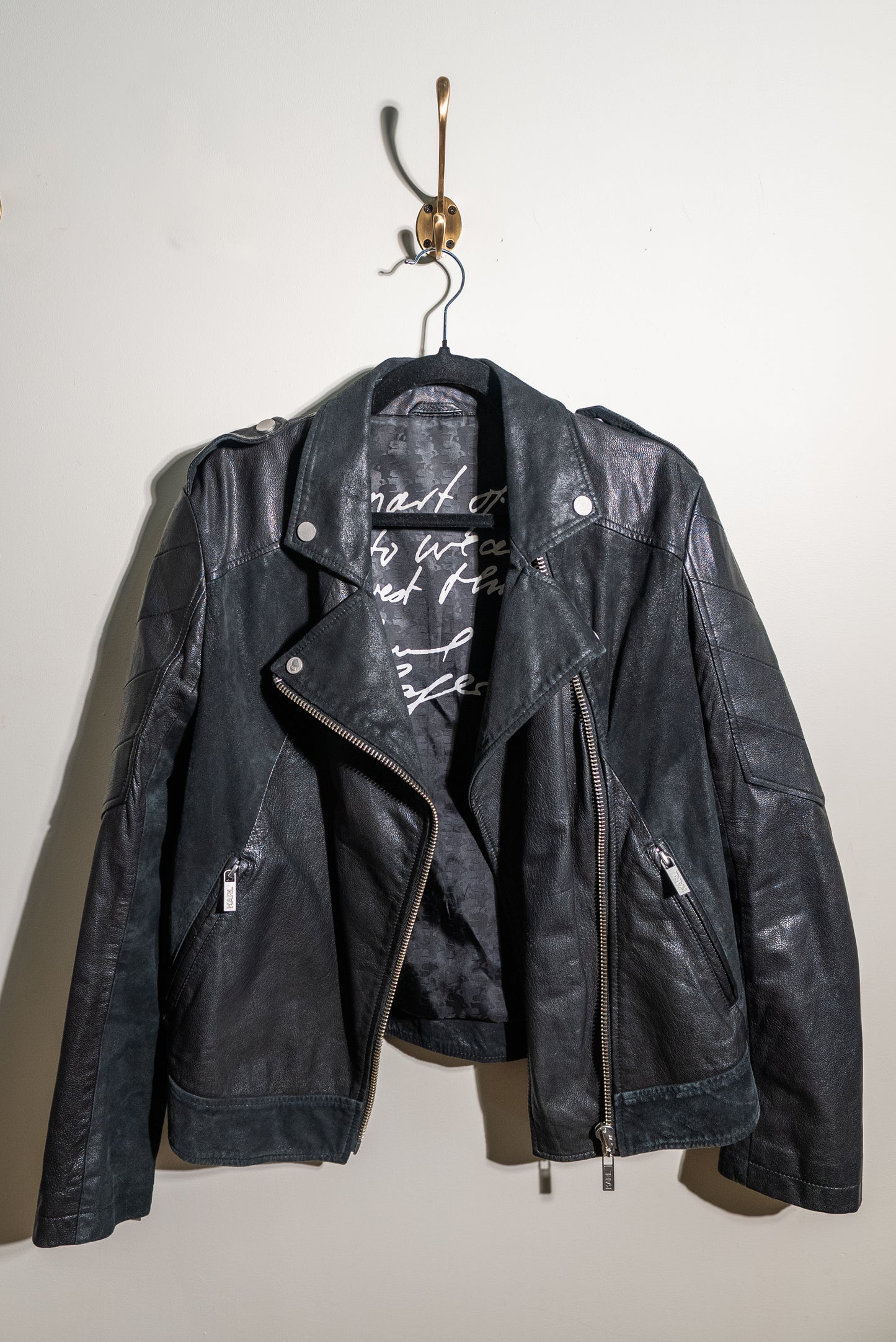 Vintage Karl Lagerfeld Goat Leather Biker Jacket