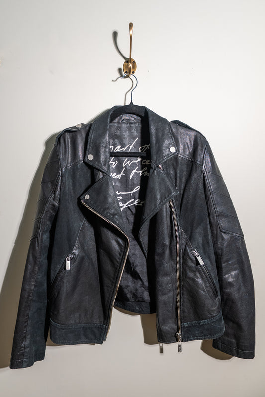 Vintage Karl Lagerfeld Goat Leather Biker Jacket