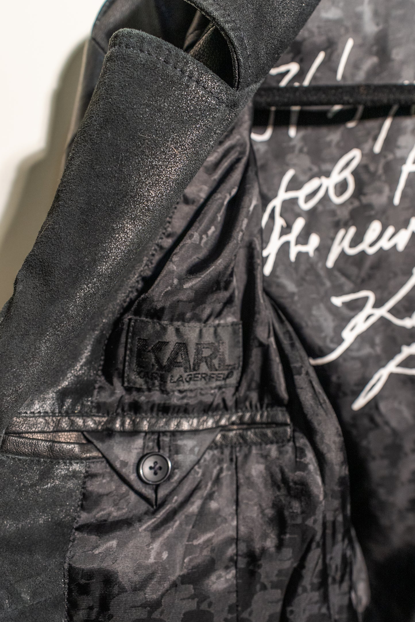 Vintage Karl Lagerfeld Goat Leather Biker Jacket