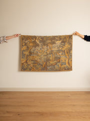 Vintage French Verdure Tapestry Wall Hanging