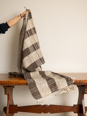 Striped Wool Throw Blanket