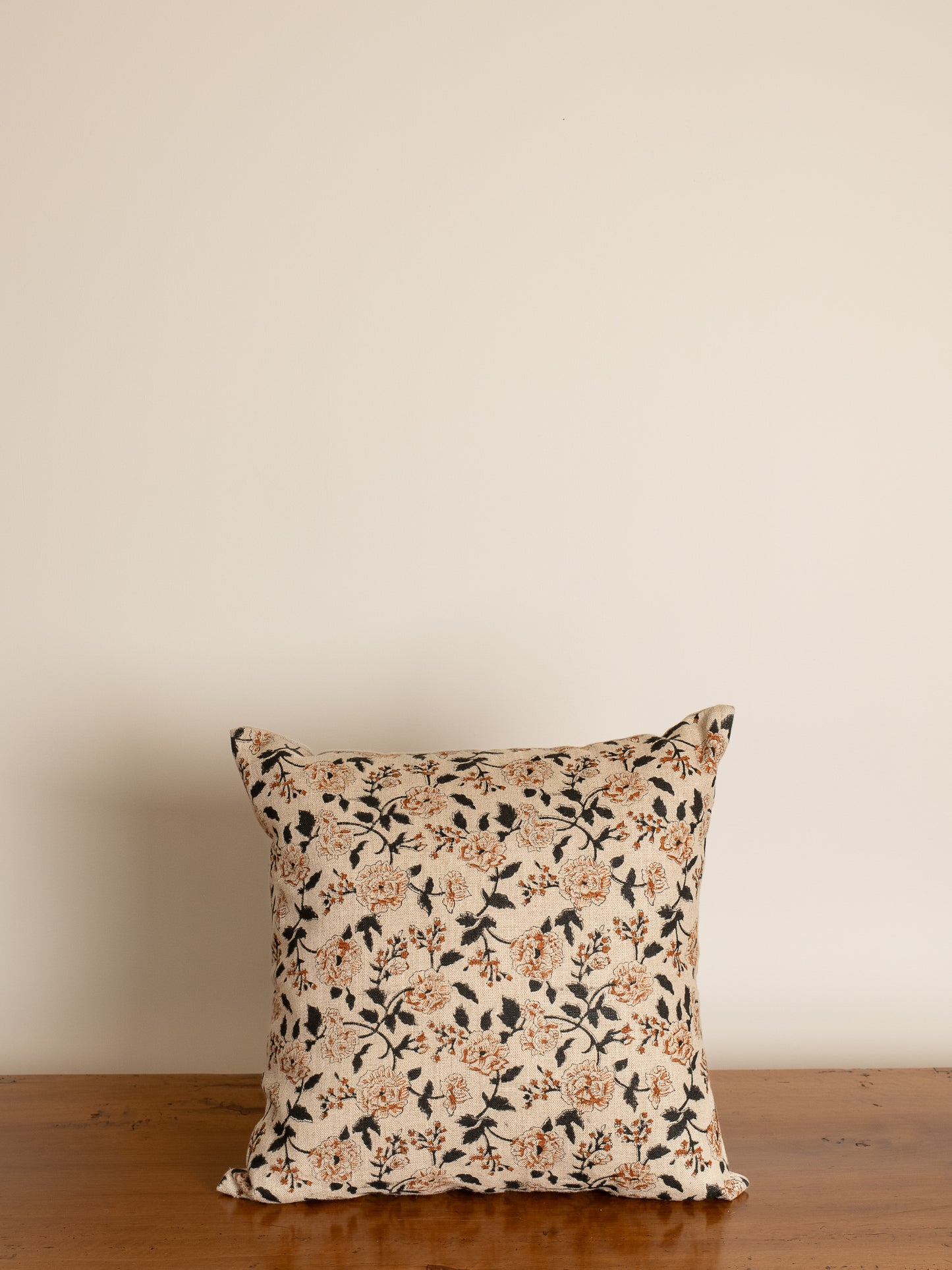 Rameshwaram Block Print Linen Handmade Pillow Cover 20 x 20