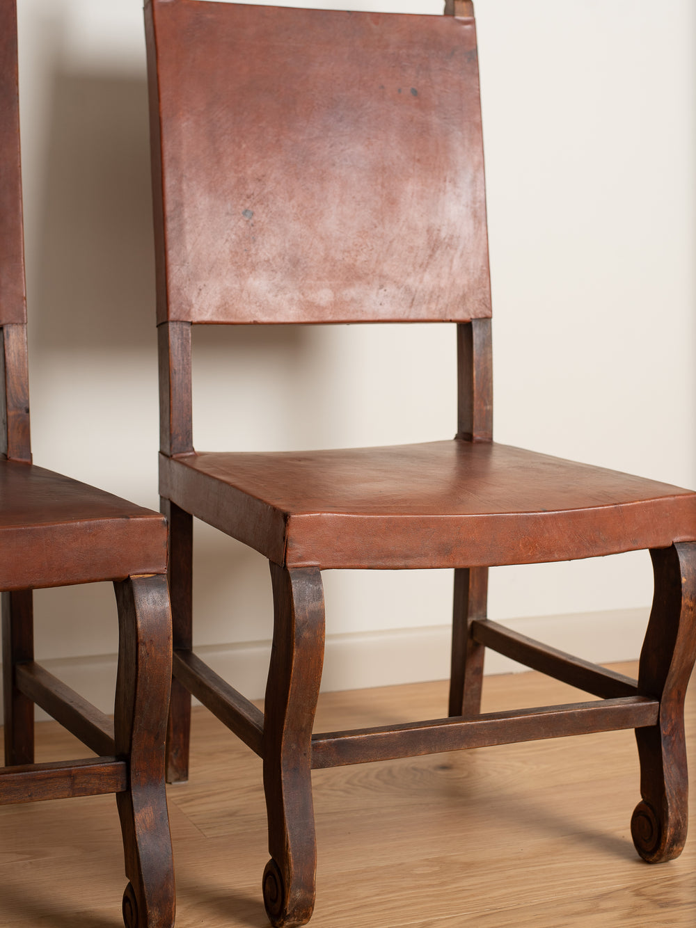 Antique Leather Side Chair