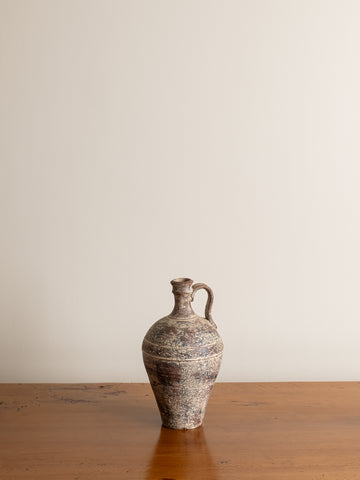 Vintage Etched Pottery Vessel