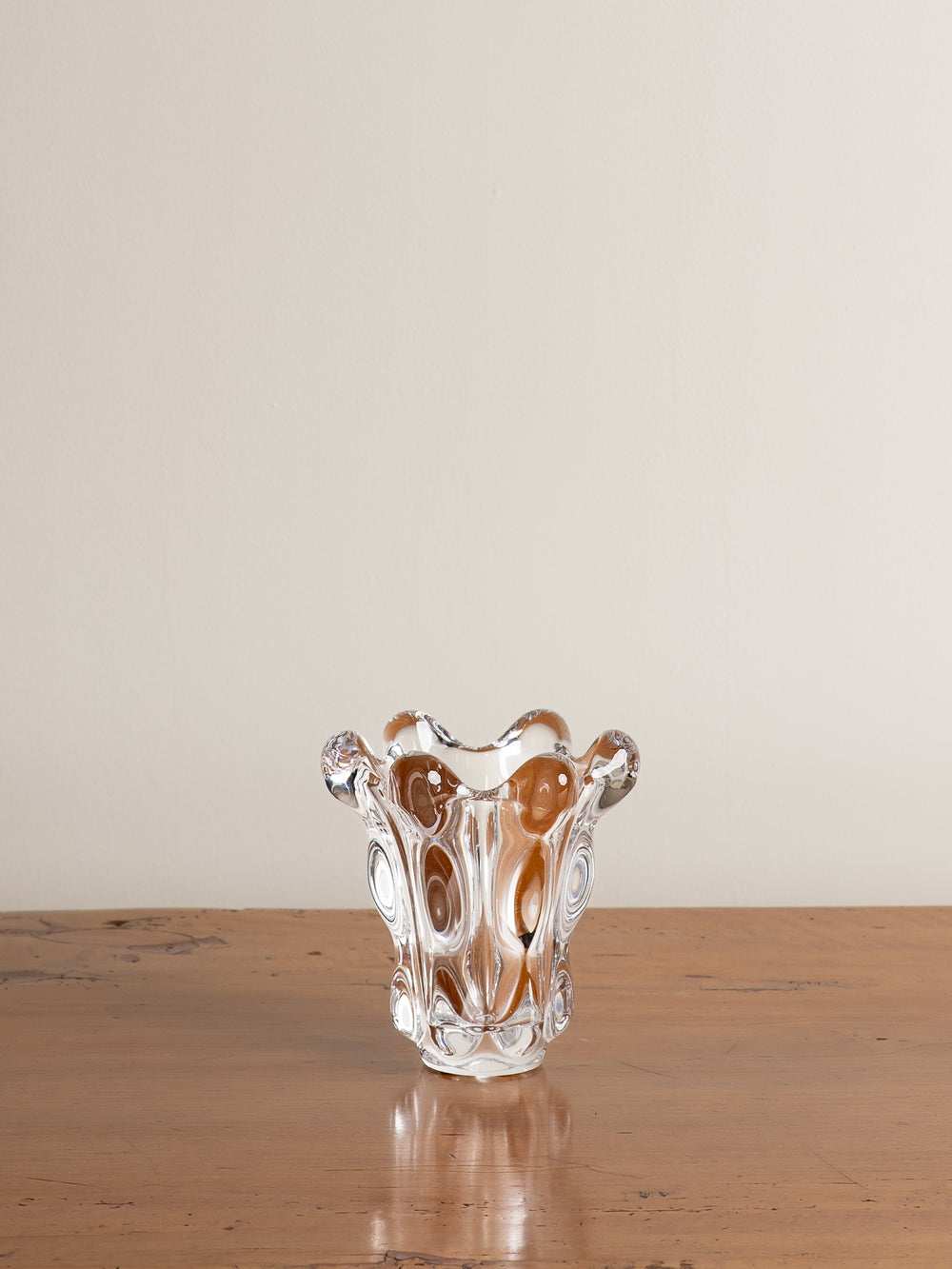 Vintage Art Vannes Le Chatel Crystal Vase