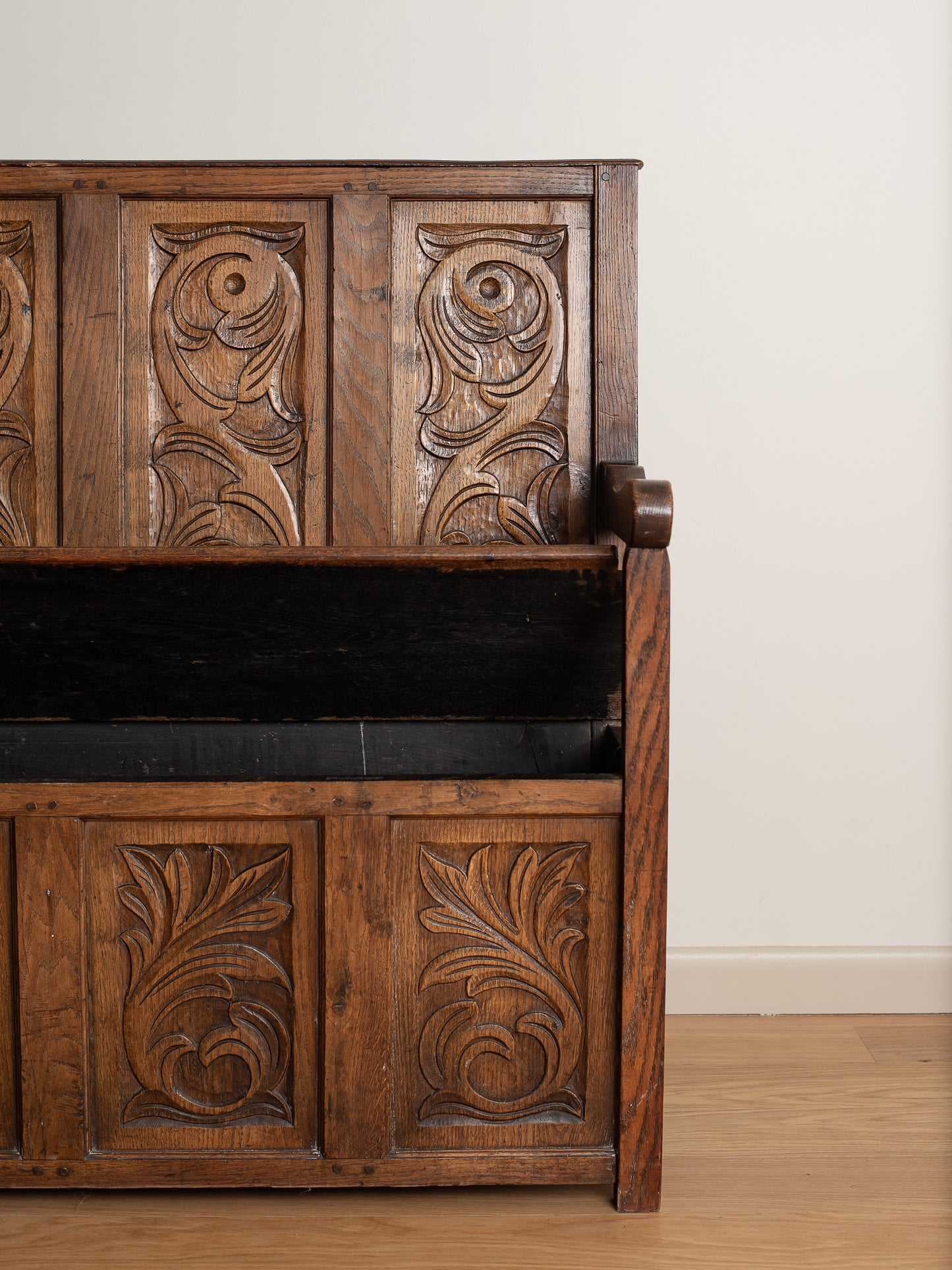 Antique Dutch Oak Hall Bench