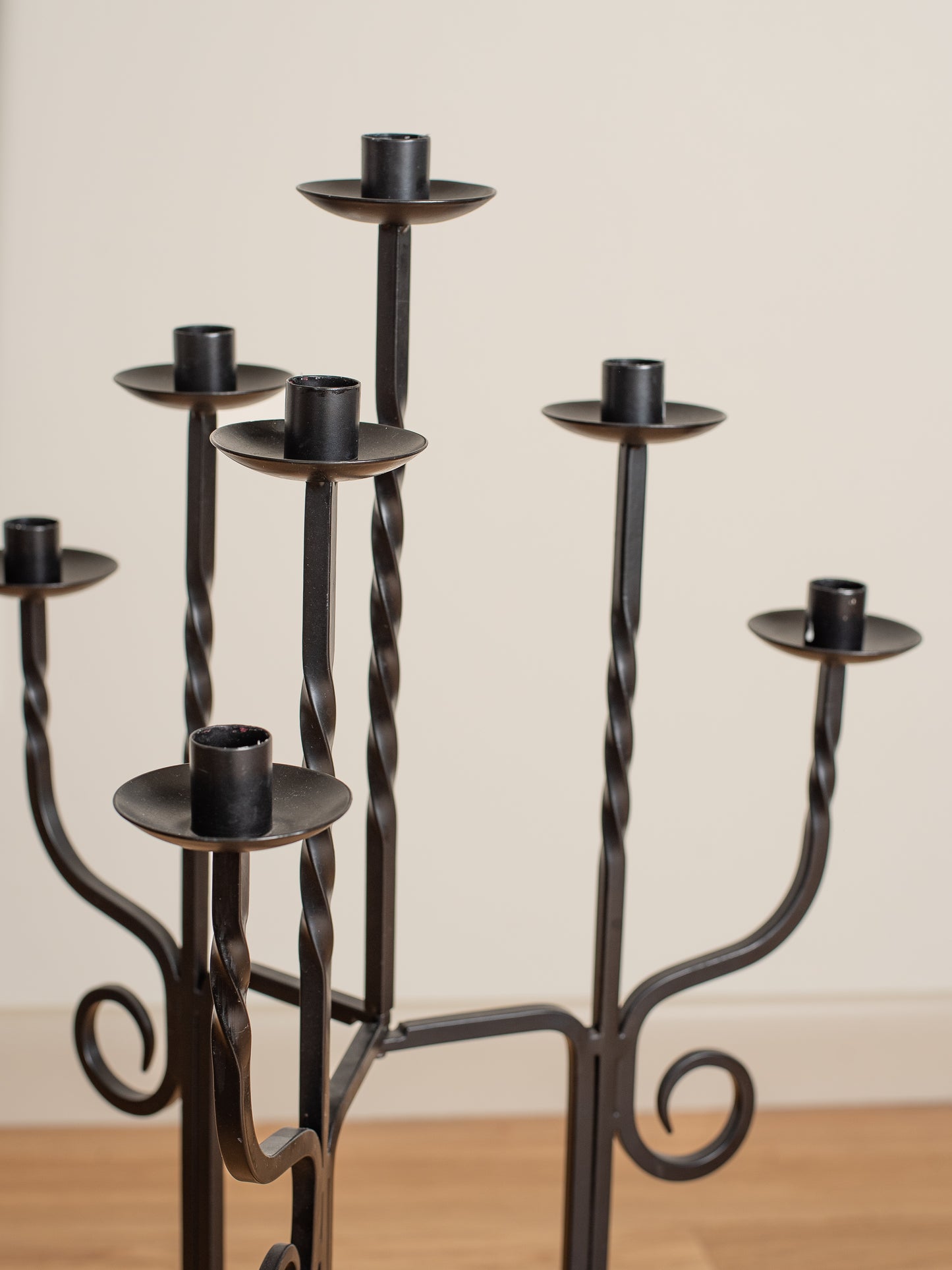Vintage Iron Candle Stand