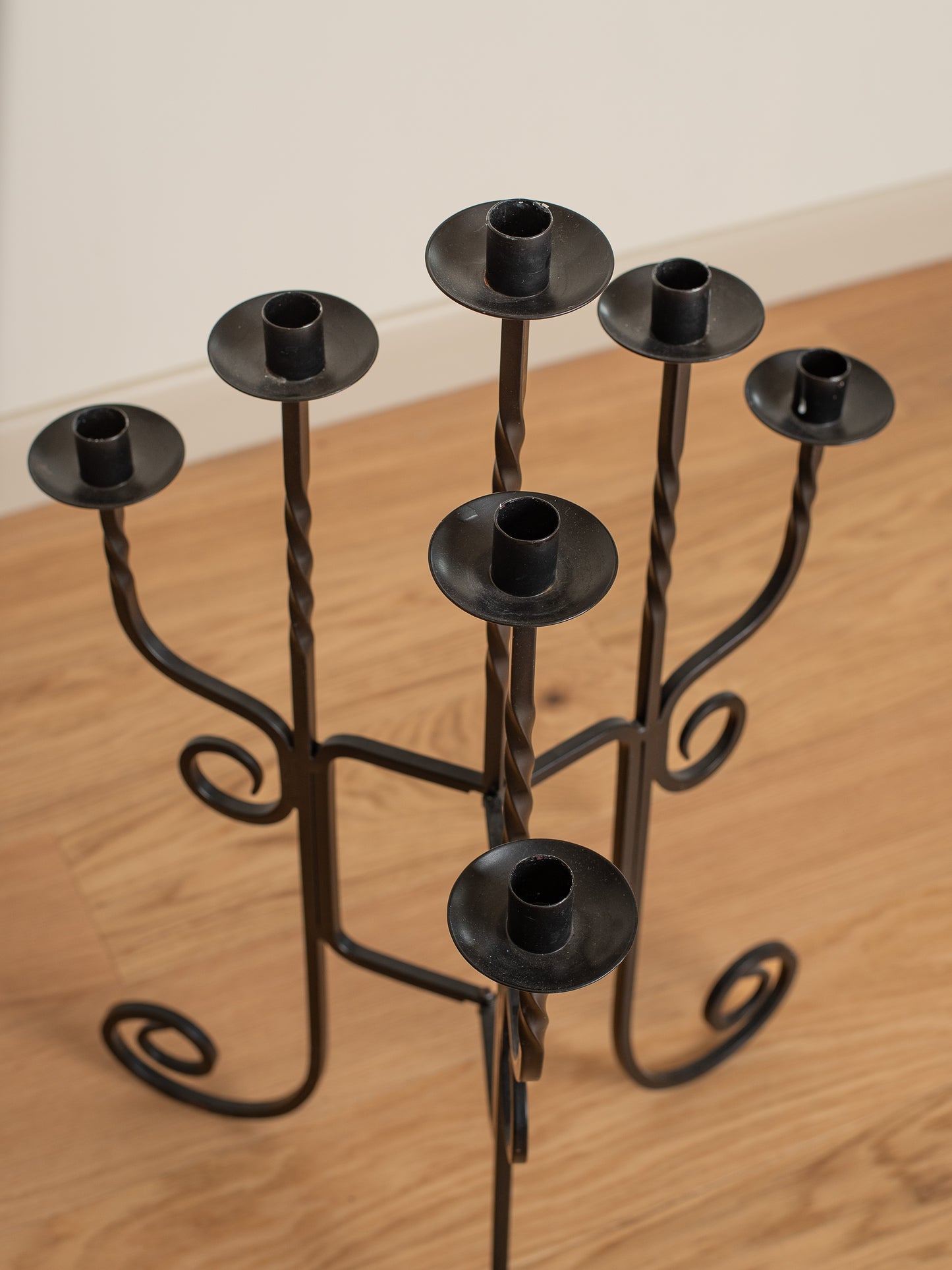 Vintage Iron Candle Stand