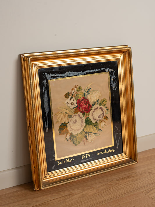Victorian Bouquet of Roses Needlepoint