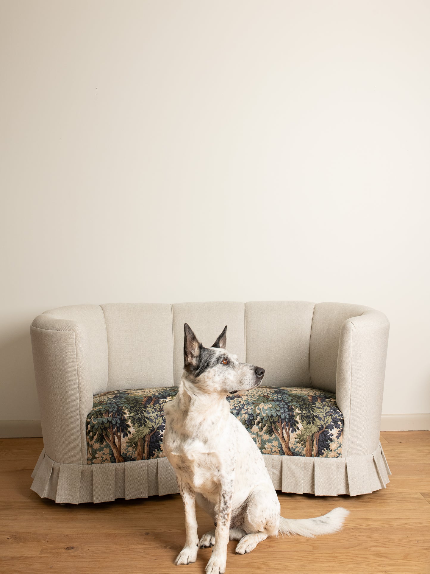 Danish Art Deco Curved Sofa