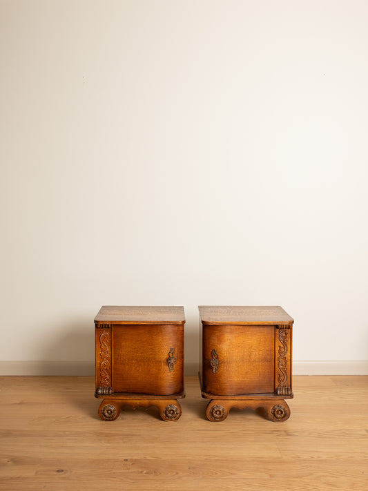 Pair of Art Deco Nightstands or End Tables