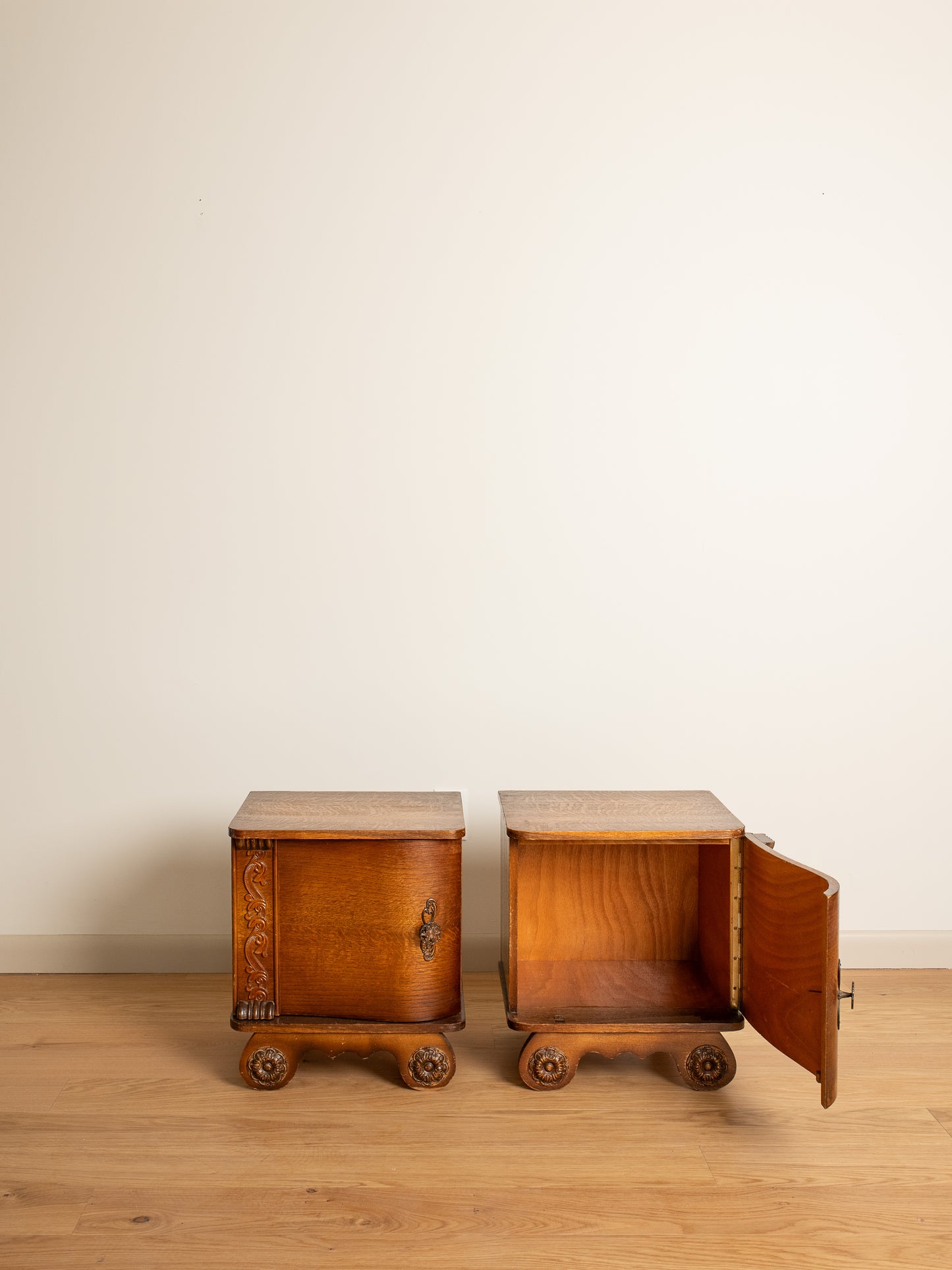 Pair of Art Deco Nightstands or End Tables
