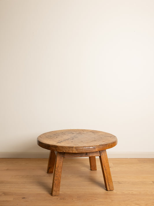 Dutch Oak Brutalist Coffee Table c. 1940s
