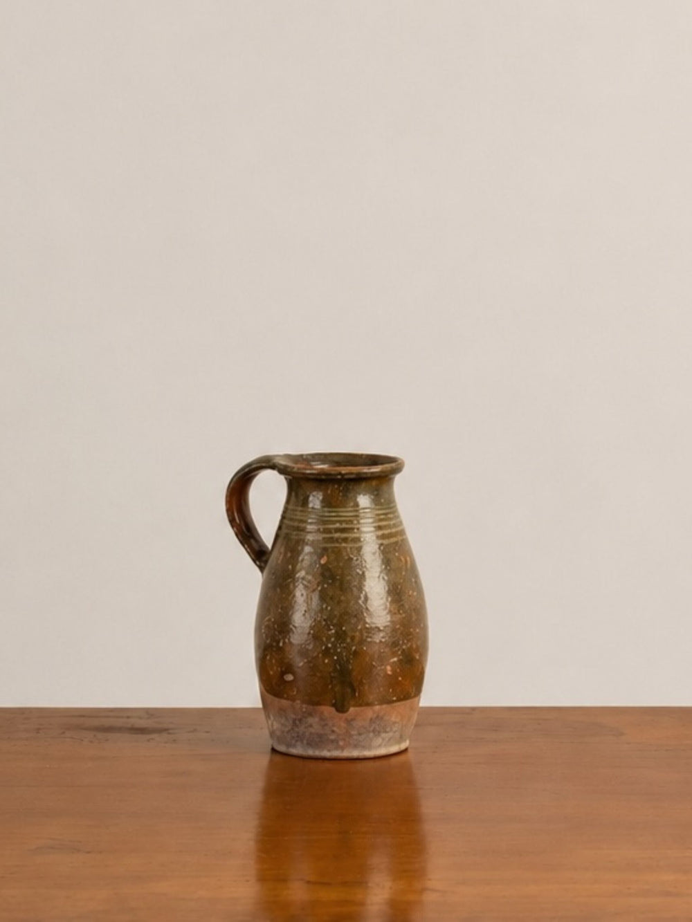 Two-Tone Glazed Stoneware Jug