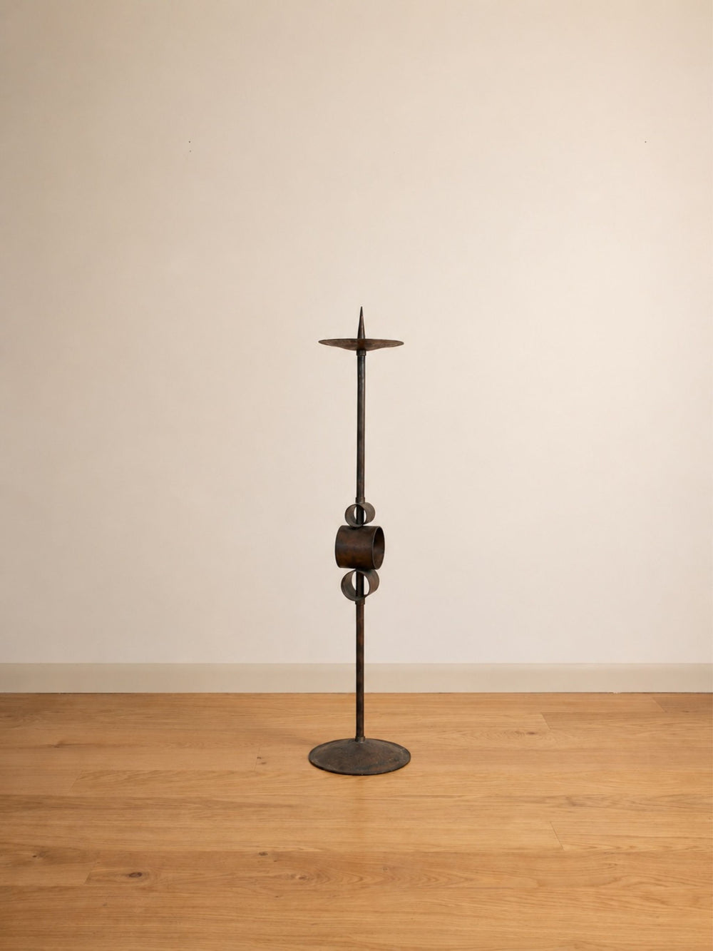 Mid-Century Metal Floor Candelabra