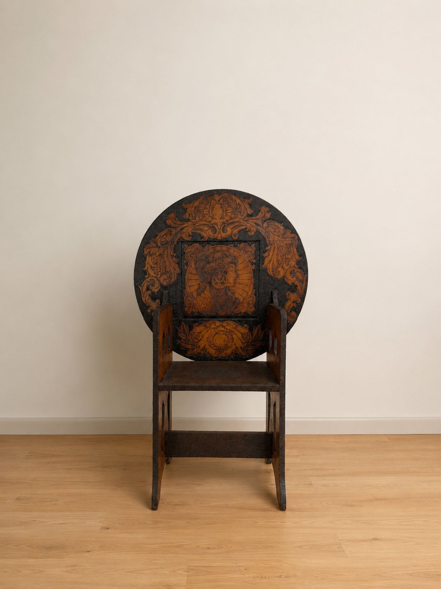 Antique Flemish Carved Chair Table