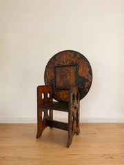 Antique Flemish Carved Chair Table