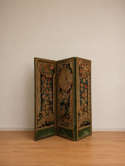 Antique French Three-Panel Folding Screen with Flemish Tapestry