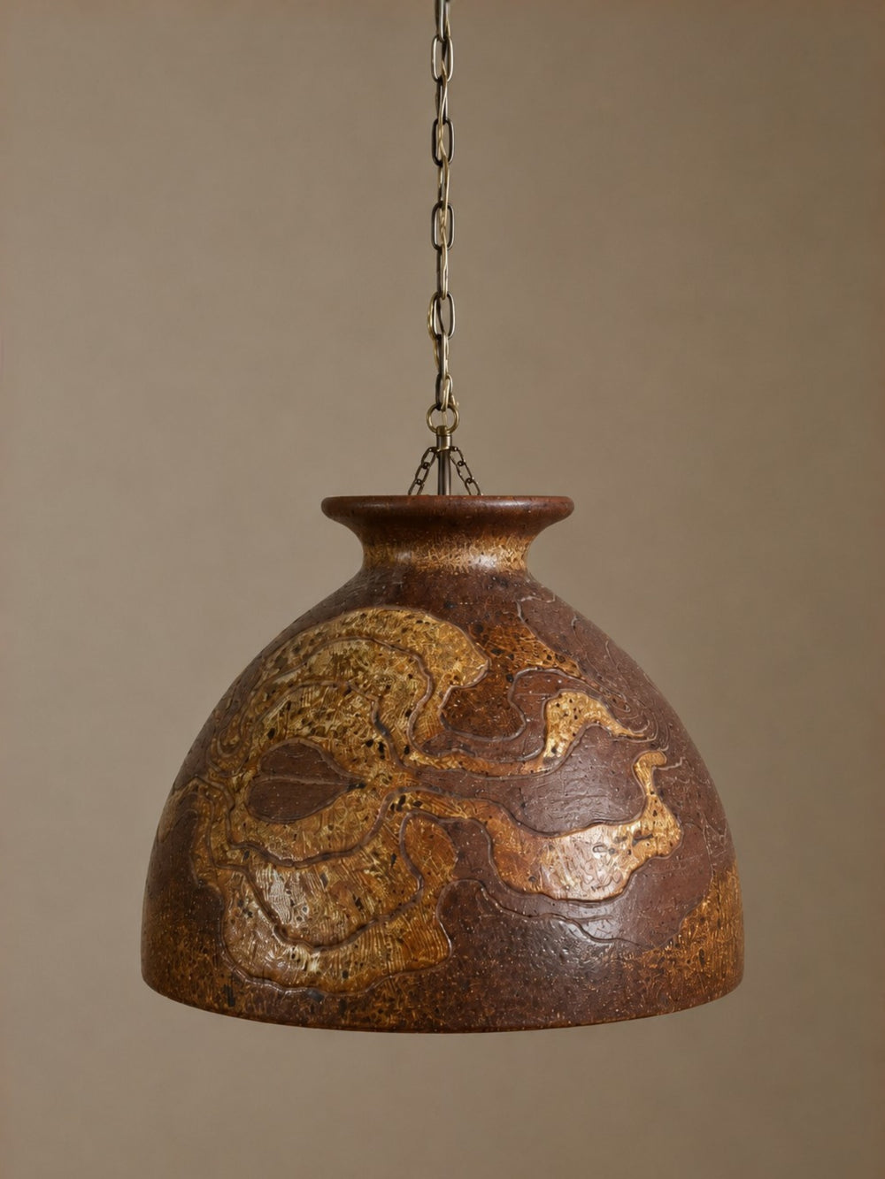 Vintage Large Ceramic Pendant Light