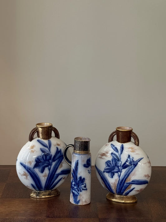 Set of Three Late 19th Century English Porcelain Vases