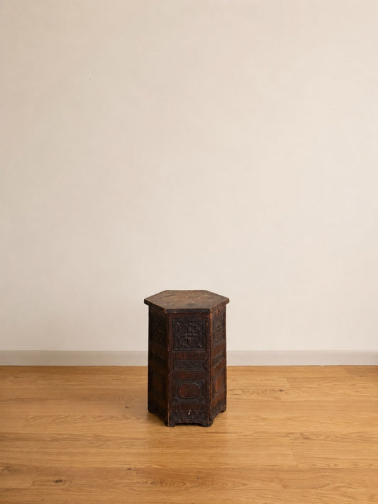 Carved Wood Side Table or Stand