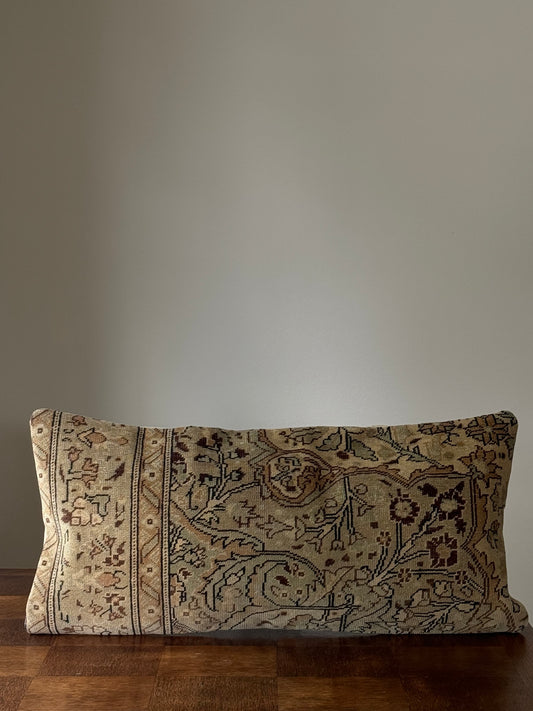 Amira Turkish Vintage Rug Lumbar Pillow Cover 14x30