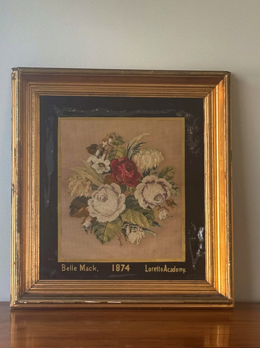 Victorian Bouquet of Roses Needlepoint