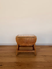 Danish Oak & Tile Drop-Leaf Side Table c. 1970s