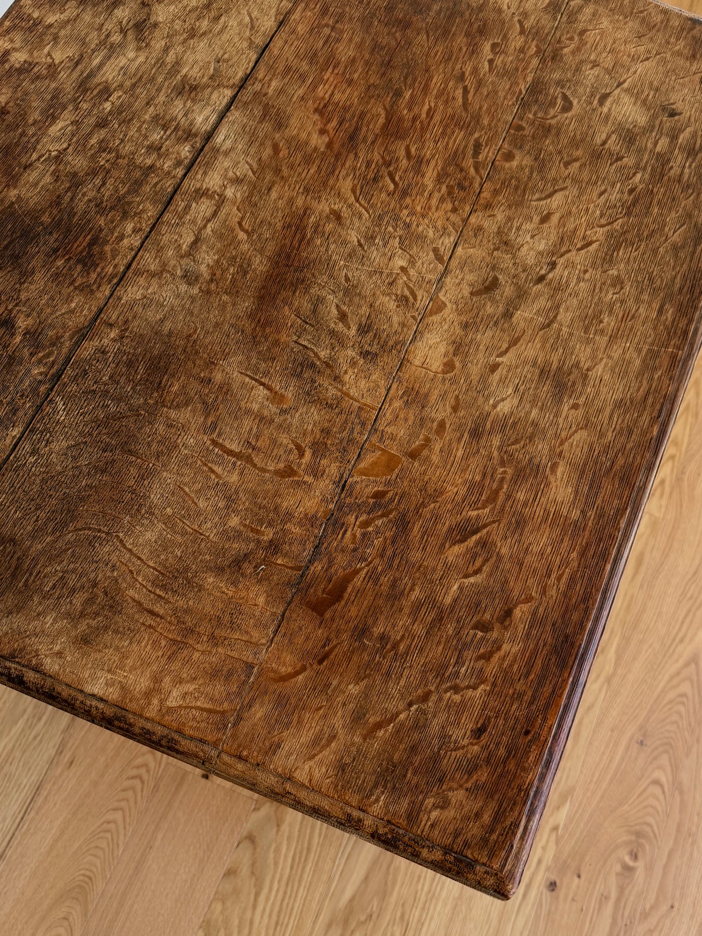 French Oak Transaction Table with Two Drawers, c. 1800
