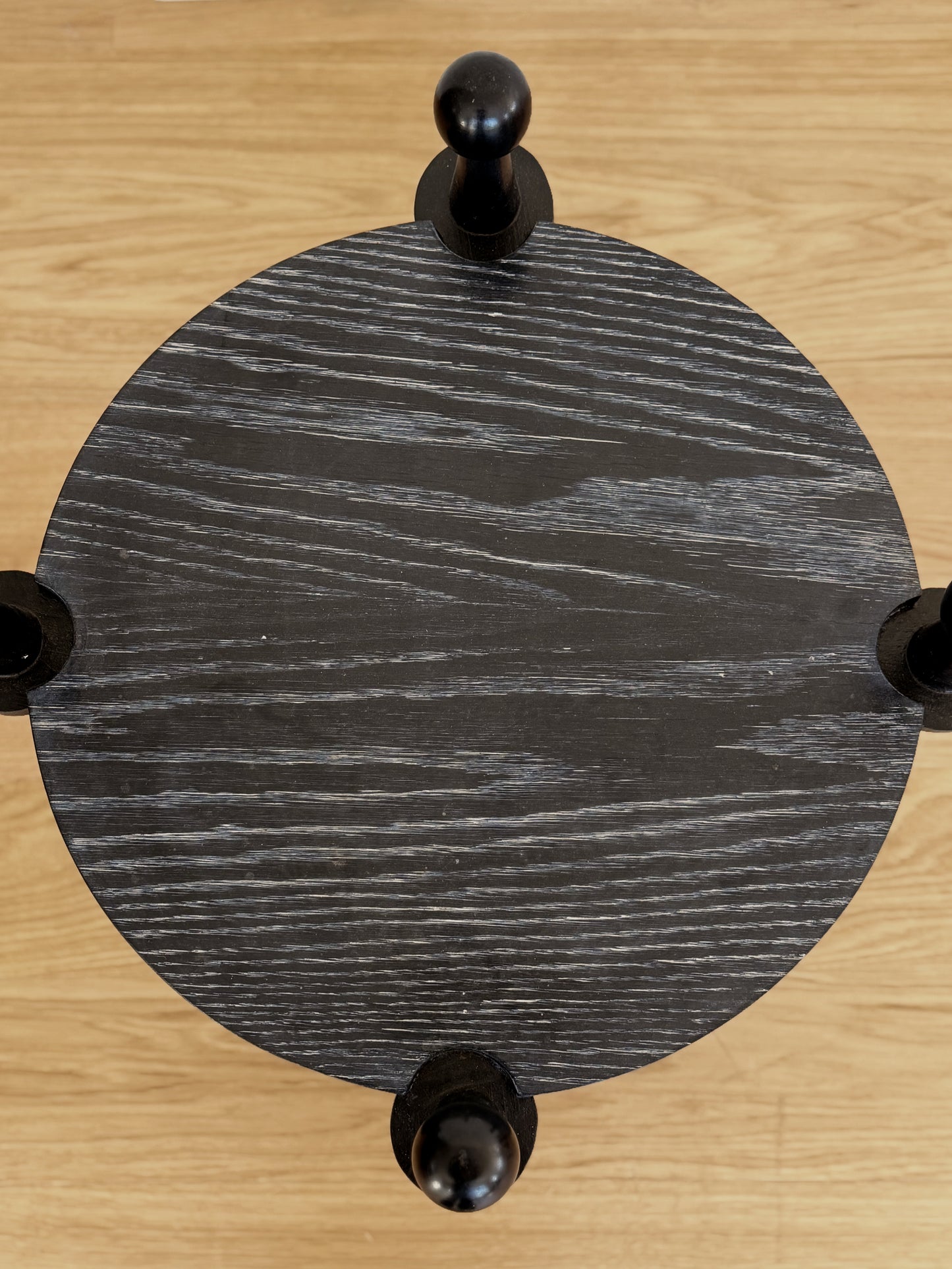 Pair of Ebonized Oak End Tables