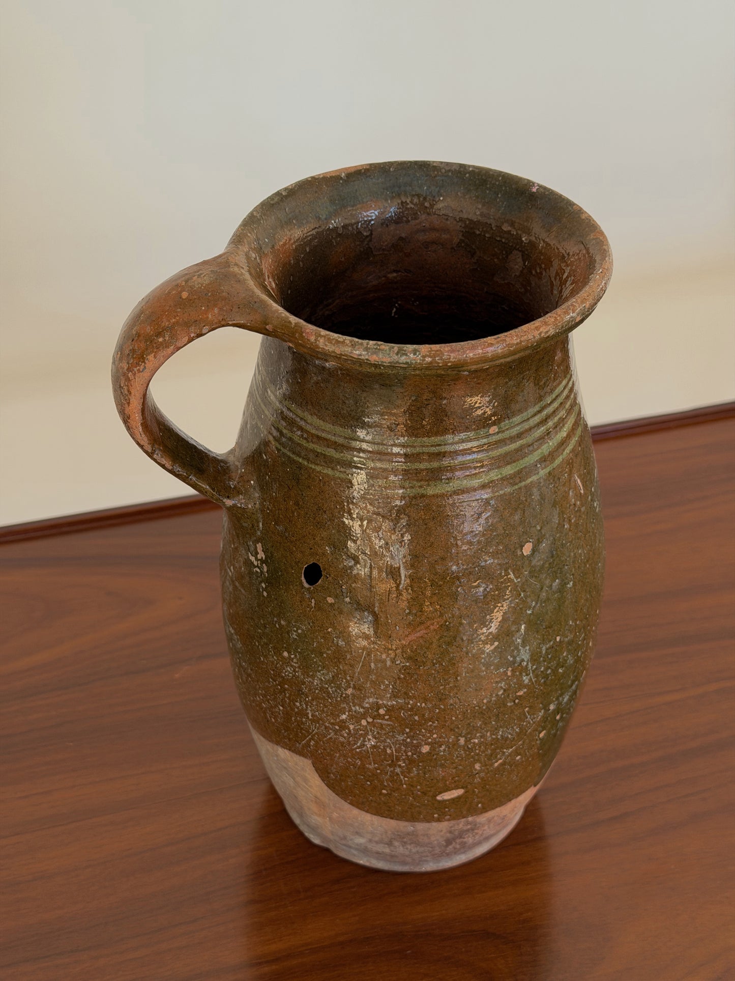 Two-Tone Glazed Stoneware Jug