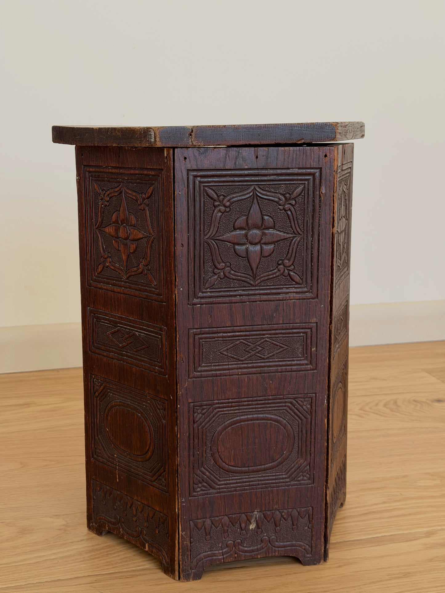 Carved Wood Side Table or Stand