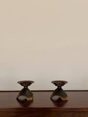 Pair of Aedel Malm Danish Bronze Candle Holders c. 1970s