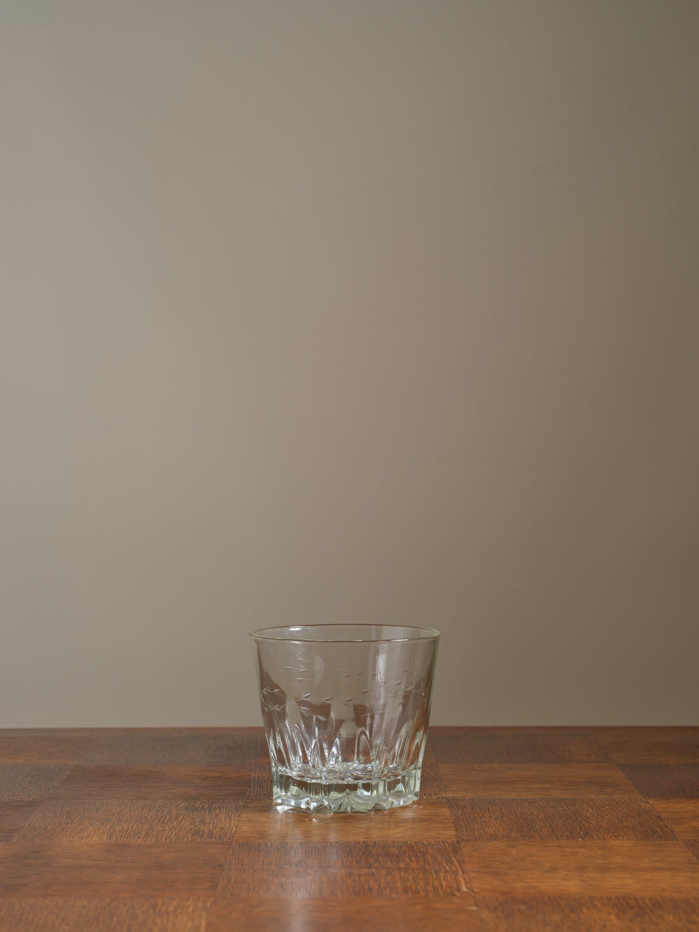 Vintage Crystal Floral Glass Bowl