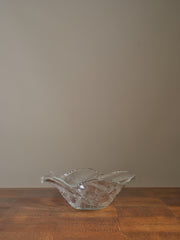 Vintage Glass Floral Bowl
